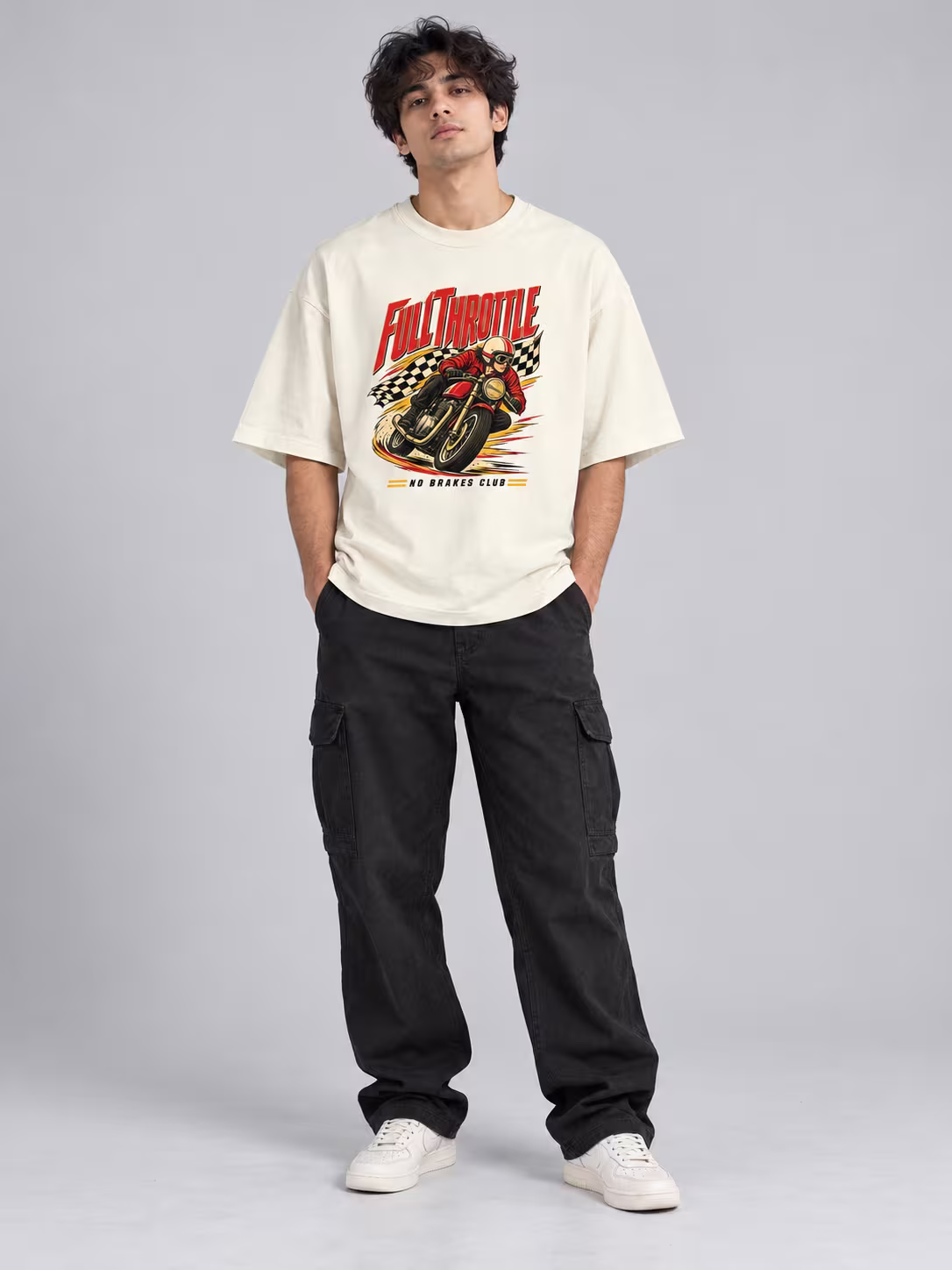 Full Throttle Biker Oversized T-Shirt