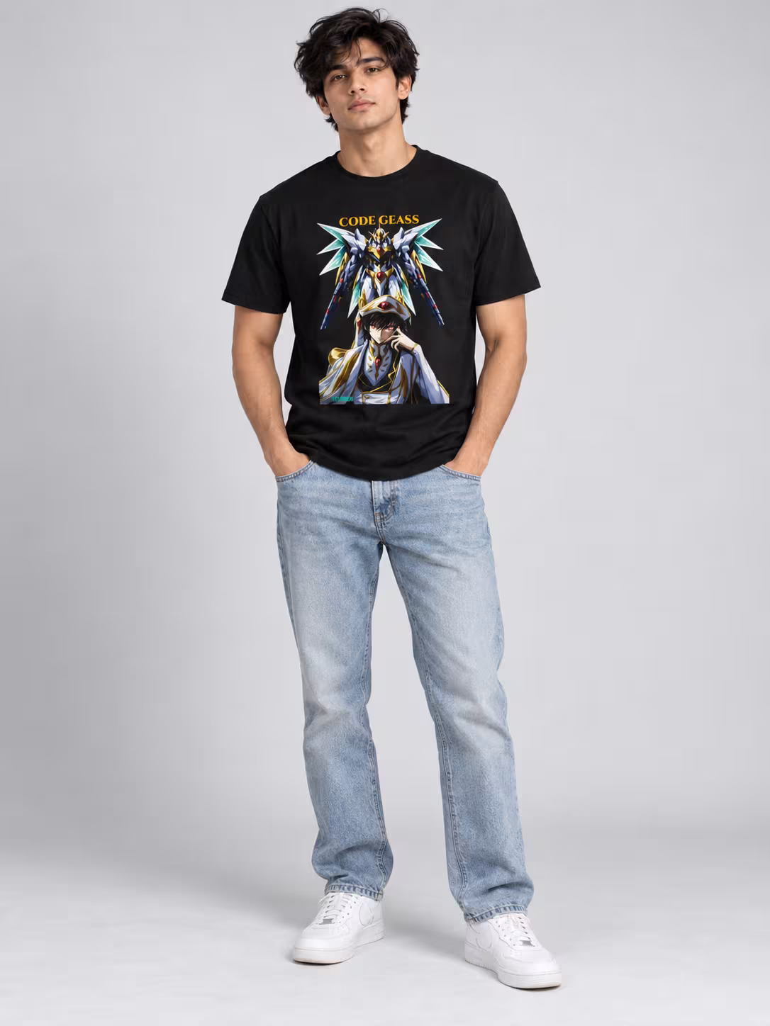 Lelouch Anime T-Shirt in Black, front