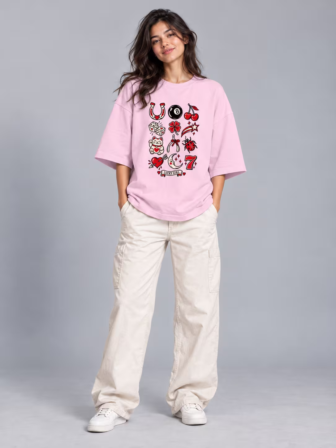 Lucky Girl Flash Oversized T-Shirt