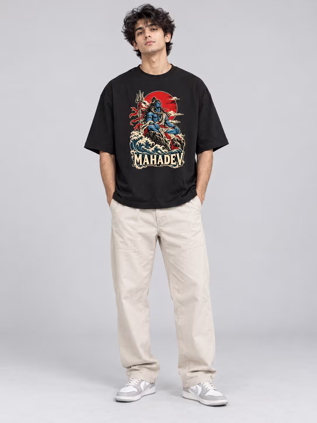 Mahadev Ink Shiva Oversized T-Shirt